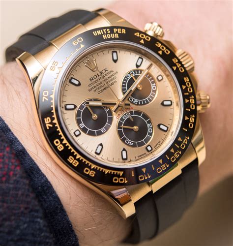 rolex daytona gold with rubber strap